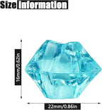 Vase Fillers for Home Decor, Fake Crushed Ice Cubes, Vase Fillers, 150 pcs Reusable Fake ice Cubes for Photography Accessories Props Decoration(0.86 * 0.62inch,Blue)