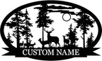 Personalized Deer Metal Cabin Sign | Custom Metal Sign | Personalized Camping Signs | Deer Hunter Gift | Custom Signs Outdoor Metal | Custom Family Name Sign | Cabin Decor | Porch Sign