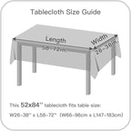 maxmill Linen Textured Rectangular Tablecloth Water Resistant Wrinkle Free Spill-Proof Stain Proof Table Cloth for Dining Room Decoration, Banquet Party Wedding Holiday Dinner, 52 x 84 Inch Linen