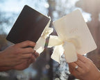 Black White Embossed Slim Vow Books w/Ribbon (Set of 2) - 5.625 x 4 Minimalist Pocket Sized Embossed Wedding Ceremony Vow Renewal Speech Notebook Journal