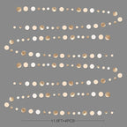 Champagne Gold Party Decorations Circle Dots Garland Gold Neutral Nude Neutral Cream Beige Boho Hanging Polka Dot Streamer for Bridal Shower Birthday Wedding Engagement Baby Shower Party Supplies