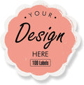 Custom Personalized Labels - Scalloped Stickers With Any Design, Image, Logo, Text for Business, Thank You Labels, 100 Count (4.5"x4.5")