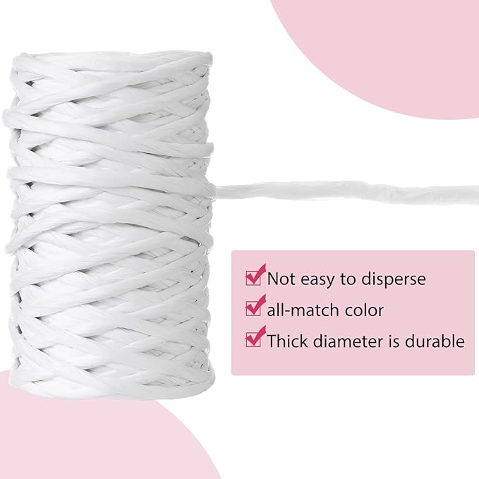 Syhood 65 Feet Floral Wire Rustic Vine Bind Wire for Craft Wrapping Flower Bouquets(White,1 Roll)