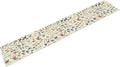 Watercolor Floral Table Runner, Vintage Colorful Floral Natural Style Pattern Decorative Home Restaurant Kitchen Rectangle Table Runner,13in（33cm） W * 120in（305cm） L