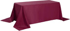 Rectangle Tablecloth 90x156 inch Washable Polyester Fabric Table Cloth for Wedding Party Dining Banquet Decoration（90x156, Burgundy）