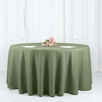 Efavormart Round Tablecloth, 120 Inch Stain & Wrinkle Resistant Washable Table Cloth, Decorative Polyester Fabric Table Cover for Banquet, Wedding, Dining - Eucalyptus Sage Green
