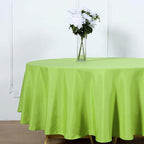 Efavormart Round Tablecloth, 90 Inch Stain & Wrinkle Resistant Washable Table Cloth, Decorative Polyester Fabric Table Cover for Banquet, Wedding, Dining- Green