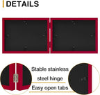 decorUhome Double 6x4 Picture Frame Horizontal, Engineered Wood Bifold Photo Frame with Plexiglass for Tabletop Display, 6x4, Red