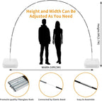 RUBFAC Balloon Arch Kit and Balloon Pump, 10Ft Wide Adjustable Balloon Arch Stand for Floor Frame with Electric Pump Bases Balloon Accessories for Birthday Party Baby Shower Festival Decorations