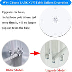 LANGXUN 28" Height Table Balloon Stand Kit for Birthday Party Wedding Decorations, Balloons Arch Kit for Graduation Party and Christmas Balloon Decorations (4 Pack)