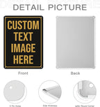 Custom Signs,Custom Sign, Metal Sign Customized Sign Personalized Metal Signs Make Your Own Sign With Text Logo Image For Office Business Workplace Home Bar Indoor Outdoor Use 12"x8"