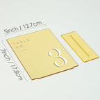 JINMURY Gold Wedding Table Numbers 1-10 with Stands, 5"x7" Gold Mirror Acrylic Table Numbers, Perfect for Wedding Reception, Party, Anniversary, Event