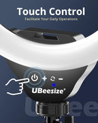 UBeesize 12'' Selfie Ring Light with 62’’ Tripod Stand for Video Recording, Live Streaming(YouTube, Instagram, TIK Tok), Compatible with Phones, Cameras and Webcams