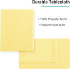 Hiasan Light Yellow Tablecloth for Rectangle Tables - Waterproof and Spillproof Washable Fabric Table Cloth for Dining Room Kitchen Party, 60 x 120 Inch