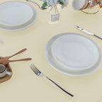Fitable Square Tablecloth 60x60 inch Tablecloth Stain and Wrinkle Resistant Washable Polyester Table Cloth for Buffet Parties and Camping, Ivory