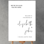 Minimalist Wedding Welcome Sign, Modern Wedding Welcome Sign, Welcome Sign Wedding, Wedding Sign