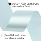 Light Blue Solid Satin Ribbon 1-1/2 Inch 50 Yards Solid Polyester Fabric Ribbon for Gift Wrapping Wedding Christmas Baby Shower Birthday Party Decoration Handmade Immortal Flower Craft