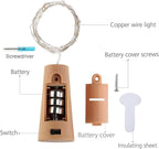 SmilingTown Wine Bottle Cork Lights 15Pack 10 LED 40 Inches Battery Operated Silver Wire Liquor Bottle Fairy Mini String Lights for Party Christmas Halloween Wedding Decoration