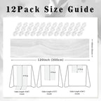 10FT 12 Pack White Cheesecloth Table Runner 20 x 120 Inch Long Rustic Gauze Cheese Cloth Table Runner for Wedding Bridal Baby Shower Table Decorations Boho Fabric Sheer Birthday Party Table Decor