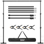 Backdrop Stand, 10×7ft Background Stand Backdrop Frame Banner Stand with Metal Flat Base, Multi-Purpose Stand for Party, Wedding Decoration, Photography