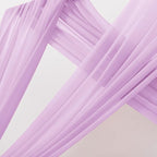MLMC Lilac Purple Wedding Arch Draping Fabric 2 Panels 29" x 20 FT Extra Long Lavender Gauze Drapes Sheer Backdrop Curtains 6.6 Yards Outdoor Drapery Panels for Wedding Party Ceiling Decoration