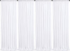 White Sequin Backdrop Curtain 4 Pack 2ft x 8ft Backdrop Birthday Party Backdrop Wedding Ceremony Background