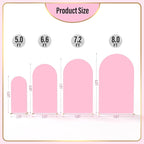LEBENGURU Upgraded 6FT Wedding Arch Cover, Light Pink Spandex Fitted Arch Backdrop Cover, Round Top Chiara Stand Covers for Birthday Party Baby Shower Banquet Balloon Décor