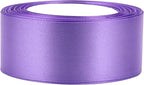 Light Purple Solid Satin Ribbon 1-1/2 Inch 25 Yards Solid Polyester Fabric Ribbon for Gift Wrapping Wedding Christmas Baby Shower Birthday Party Decoration Handmade Immortal Flower Craft