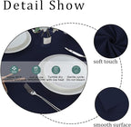 Fitable Rectangle Tablecloth Stain and Wrinkle Resistant Washable Polyester Table Cloth for Buffet Parties and Camping (54x78 inch, Navy Blue)