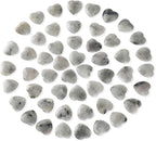 Gerrii 50 Pcs Heart Healing Stone Bulk Quartz Heart Inspirational Stones Gift for Women Love Pocket Polished Natural Energy Balancing Meditation 0.8 Inch(Black Labradorite)