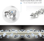 1000Pcs Vase Fillers, Crystal Beads Stones Crafts Small Clear Fake Ice Cubes Acrylic Rock Diamond Stones Clear Rocks Crystals Acrylic for Christmas Decor Home Wedding Birthday Decoration Arts & Crafts
