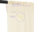 6 Panels Ivory Wedding Curtains - 5ftx30ft, Romantic Cheesecloth Sheer Drapes for Arch, Draping Fabric, Party & Ceremony Staging