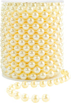 Faux Ivory Pearl Garlands - 10mm Christmas Tree Beads - 11 Yards Strands - Wedding/Christmas Decoration