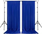 10ft x 10ft Royal Blue Backdrop Curtains for Party Stage Wedding Ceremony Light Filtering Curtains Photography Backdrop for Baby Showers Rod Pocket Home Sliding Door Decoration, 5ft x 10ft, 2 Panels