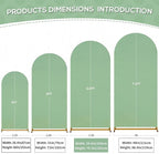 SoarDream Sage Green Wedding Arch Backdrop Cover 6.6FT Spandex Fitted Sage Green Wedding Arch Covers Round Top Chiara Arches Backdrop Cover Fabric for Birthday Balloon Party Decoration