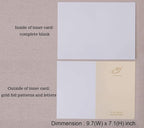 Hosmsua 50PCS Customized Ivory Wedding Invitations Kit 5.12x7.2 Inch Laser Cut Gold Foil Hollow Flora Lace Sleeve Pocket Wedding Quinceanera Invitation with Envelopes