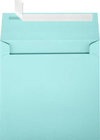 LUXPaper Square Invitation Envelopes | Peel & Press | 5 1/4" x 5 1/4" | Seafoam Blue | 80lb. Text | 50 Qty