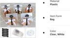 Cookie Bags for Packaging, Searik Translucent Plastic Cellophane Pastry Treat Bags for Party Gift Giving Bakery Bread Candy Chocolate Wrapping Goods with Stickers and Ribbon (3.5 x 8.8 Inches, 80 Pcs)