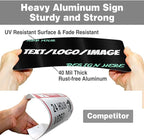 Custom Signs Outdoor Metal Sign - 12 x 8 Customized Personalized Aluminum for Office, Home, Business, Decor, Road Signs, Rust-Proof (No Text Box)