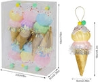 LANGXUN 6pcs Ice Cream Candy Land 2025 Xmas Birthday Party Suppiles Decoration, Hanging Candy Cane Christmas Tree Décor, Christmas Decorative Hanging Ornaments Crafts