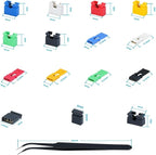 300Pcs Jumper Caps Kit 2.54mm 2.0mm 1.27mm Compatible with Arduino Raspberry Pi PCB Circuit Board Connection Pin