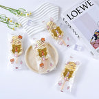 2.5" Hgzgch Gold Satin Ribbon Bow for Gift Wrapping, Premade Bows for Crafts, Cake, Party Favors, Handmade Bows with Double-Sided Tape, Self Adhesive Gift Bows for Presents, Treats, Christmas - 50pcs