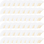 MCEAST 50 Pieces Silk Folding Fan with Bamboo Frames, Handheld Fan Folding Hand Fan Foldable Fan for Wedding Gifts, Party Favors, Home Decoration, White