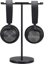 Dual Aluminum Headphones Stand Holder, Showcase Multi Headphones with Solid Heavy Base, Compatible with Gaming Headsets and Wireless Headphone Black