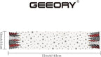 GEEORY Christmas Table Runner 13x72 Inch, Xmas Tees Snowflakes Holiday Decorative Farmhouse Table Decoration for Kitchen Dinning, Indoor Outdoor Dinner Party Decor ((Red & Black) GT165-72