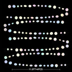 46 Ft White Iridescent Circle Dots Garland Hanging Holographic Polka Dots Streamer for Birthday Bachelorette Engagement Wedding Bridal Shower Galaxy Pastel Winter Christmas Party Decorations Supplies