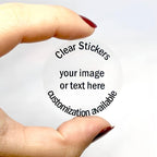Custom Logo Stickers for Business, Personalised Branding Stickers, Any Shape & Size, Waterproof, Glossy (Transparent)
