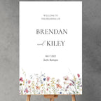 Spring Wildflower Wedding Welcome Signs, Welcome Sign Wedding, Customized Wedding Welcome Sign, Custom Wedding Welcome Sign