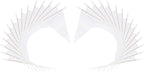 12 Pack White Pennant Flags Small Mini Hand Held Solid Color Pennant On Sticks Flags with 12.6"Solid Pole & Spear Top,Party Events Celebration,School,Grand Opening,Kids Birthday,Sports Clubs,Flower Pot