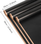 NESCCI 20 Sheets Flower Wrapping Paper - Waterproof Floral Bouquet Wrapping Paper, Florist Supplies Packaging Paper for Wedding Birthday Gift DIY (Black)